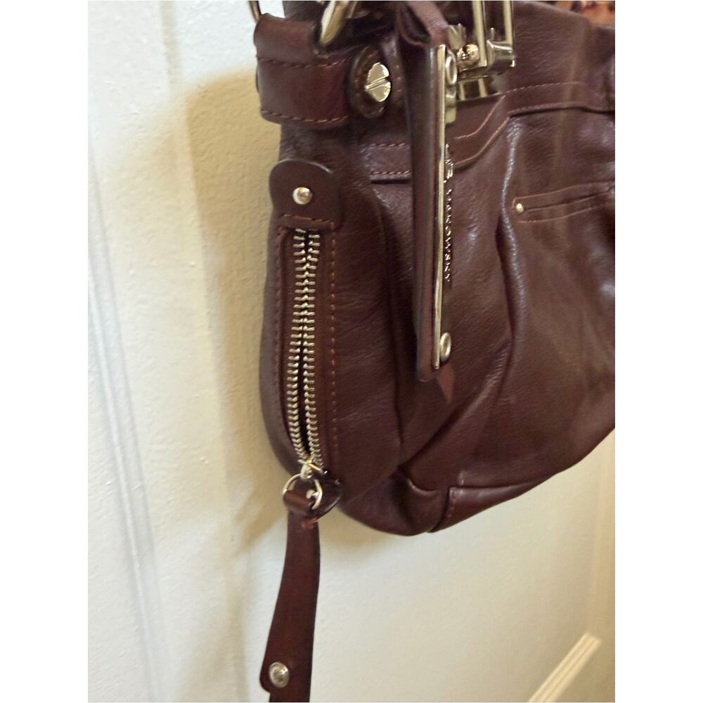 Gorgeous B. Makowsky shoulder bag chocolate brown leather - Picture 16 of 16